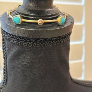 Turquoise and topaz bracelet